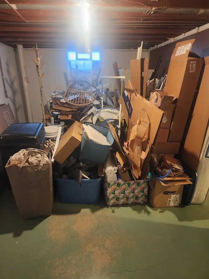 Roll-off dumpster container at job site for 20 Yard Dumpster Rental in Northampton